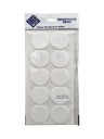 Plstené podložky na okrúhle stoličky, biele, okrúhle, 4,5 cm - 10 ks.