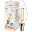 E14 LED SVIEČKOVÁ Žiarovka 6W=60W Vlákno 806lm Dekoratívne Bez blikania 4000K