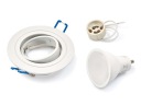 SET HALOGEN SVETLA BIELA ​​+ LED ZIAROVKA 4W + GU10 4500K