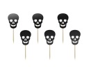 Halloween Skulls Muffin Pikers 6 ks