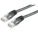 LAN UTP Cat.6 sieťový kábel s konektorom RJ45, čierny, 3m