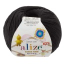 Bavlnená zlatá Hobby priadza - 60 Black Alize 50gr