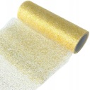 Prijímací behúň, zlatý GLITTER TULLE, v 9m rolke