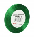 Zelená saténová stuha 6 mm x 32 m WS6-19