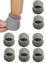 8 OCHRANNÝCH POTAHOV NA NOHY STOLIČKY 25-45 mm ŠEDÉ