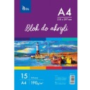 Tetis blok A4 na akrylové farby, 15 listov