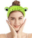 KOZMETICKÁ ZELENÁ MÄKKÁ ČELENKA DO VLASOV NA MAKEUP ŽABIA HLAVA