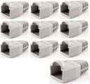 10 kusov gumený KRYT na zástrčku RJ45, sivé kryty STP FTP UTP kat