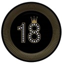 Papierové taniere čierne taniere 18. narodeniny