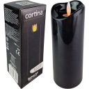 CORTINA ČIERNA LED SVIEČKA POHYBLIVÝ PLAMEŇ 12,5 cm s batériami!