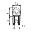 GUMOVÉ TESNENIE PRE HRANU DO 3 mm, VYZTUŽENÉ GT-017