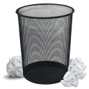 KOVOVÝ KOVOVÝ ZÁSOBNÍK NA PAPIER, 19 LITROV, ČIERNA