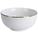 Porcelánová misa so zlatým okrajom 480ml MISKA na šalátové polievky a občerstvenie