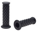 Radenie riadidiel motocykla Retro Karo Rubber Black 22 / 24,5 - 123 mm
