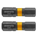 Nárazové bity HEX6 x 25mm 2ks GRAPHITE 56H509