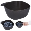 MISKA NA OBALU S RÚČKOU 0,75L MÁLA 14x17 CM MISKA HNEDÁ PLAST BIO