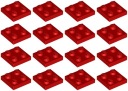 LEGO 3022 TANIER 2x2 červený NOVINKA (10g) 16 ks