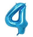 FÓLIOVÝ BALÓN ČÍSLO 4 MODRÝ GIANT 80CM