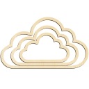 CLOUD makramé základ Drevená obruč 3 KS Cloud makramé obruč