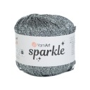 25g lesklá, metalická šnúrka YarnArt Sparkle, strieborná 1303