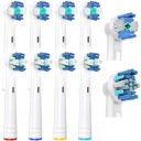 4x NÁHRADNÉ HROTY PRE ORAL-B 3D WHITE + 4x NÁHRADNÉ HROTY BIELE FLOSS