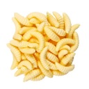 Umelé červy WHITE BAIT Návnada PINKA Mušky LARVA Set 100 ks