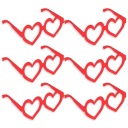 Papierové OKULIARE VALENTÍN zaľúbenci SRDCE SRDCE červené x6