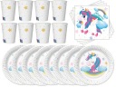 Sada tanierov, šálok, obrúskov, Magic UNICORN, Unicorn Birthday