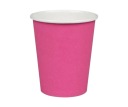 Papierové šálky na kávu, čaj a nápoje, ružové, 250 ml, 50 ks.