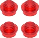 LEGO Okrúhly tanier 1x1 Trans Red 6208450 4073 - 4ks