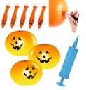 SVIETIACE LED HALLOWEENSKÉ TEKVICOVÉ BALÓNY + PUMPA 5 ks