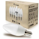 6x E14 LED žiarovka, 8W sviečka, ecoPLANET COLORS