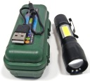 Malá taktická LED COB USB baterka