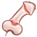 Hen Party Balloons Penis dekorácie z ružového zlata Wacek 112cm 1 kus