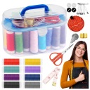 Súprava na šitie TAILOR SET, NIT, IHLA, centimeter, zatváracie špendlíky + KRABIČKA