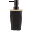 ZÁSOBNÍK ČIERNEHO BAMBUSOVÉHO MYDLA 17CM PLASTOVÝ ODOLNÝ KAPACITA 350 ML