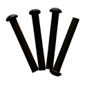 Čierne oceľové nity s guľovou hlavou 3 x 26 mm 100 g