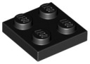 LEGO PLATE 2x2 ČIERNA 302226 3022