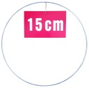 STRIEBORNÝ prsteň/ráfik na lapače snov a makramé, 15 cm