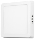Prisadené LED panel 12W štvorcové 16x16cm stropné svietidlo, neutrálna farba