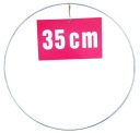 STRIEBORNÝ prsteň/ráfik na lapače snov a makramé, 35 cm