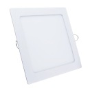 18 W zapustené stropné svietidlo, štvorcové biele LED
