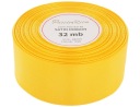 Ozdobná saténová stuha na ozdobu, 38mm, 32mb, tmavo žltá