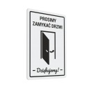 Nálepka - Zatvorte dvere 10x15
