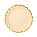 Papierové taniere, oranžová dekorácia, 18 cm