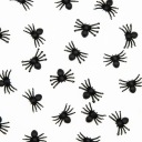 Halloweenske konfety dekorácia čiernych pavúkov 10 ks