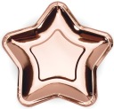Rose Gold taniere Party Star 18cm 6 ks.