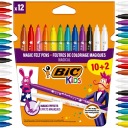 BIC KIDS MAGIC TRIPS VÝLETY ZNAČOVAČE MAGICKÉ PERÁ S GUMOU 12 FAREB