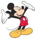 NÁLEPKA NA OKENNÝ ZRKADLOVÝ NÁBYTOK OKENNÁ MICKEY MOUSE