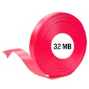 Saténová stuha Tmavoružová stuha rolka 25mm 32m Na ozdobu